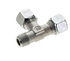 12L & M16x1.5 (con) Zink Plated Steel Right Angle Tee Cutting Fitting with Male Threads 315 bar ISO 8434-1