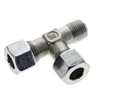 12L & M16x1.5 (con) Zink Plated Steel Right Angle Tee Cutting Fitting with Male Threads 315 bar ISO 8434-1