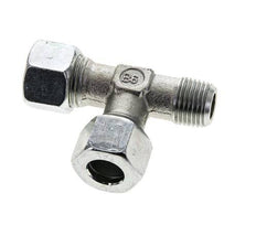 12L & M16x1.5 (con) Zink Plated Steel Right Angle Tee Cutting Fitting with Male Threads 315 bar ISO 8434-1
