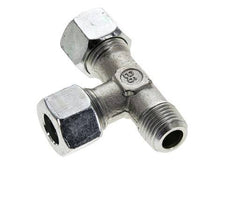 12L & M16x1.5 (con) Zink Plated Steel Right Angle Tee Cutting Fitting with Male Threads 315 bar ISO 8434-1