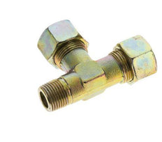 15L & M18x1.5 (con) Zink Plated Steel Right Angle Tee Cutting Fitting with Male Threads 315 bar ISO 8434-1