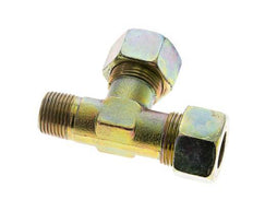 15L & M18x1.5 (con) Zink Plated Steel Right Angle Tee Cutting Fitting with Male Threads 315 bar ISO 8434-1