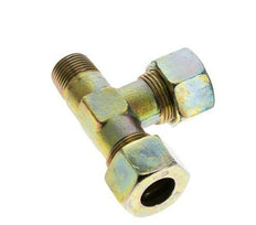 15L & M18x1.5 (con) Zink Plated Steel Right Angle Tee Cutting Fitting with Male Threads 315 bar ISO 8434-1