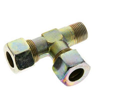 15L & M18x1.5 (con) Zink Plated Steel Right Angle Tee Cutting Fitting with Male Threads 315 bar ISO 8434-1