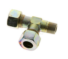 15L & M18x1.5 (con) Zink Plated Steel Right Angle Tee Cutting Fitting with Male Threads 315 bar ISO 8434-1