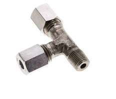 6L & M10x1 (con) Stainless Steel Right Angle Tee Cutting Fitting with Male Threads 315 bar ISO 8434-1