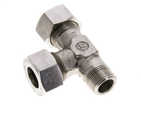 18L & M22x1.5 (con) Stainless Steel Right Angle Tee Cutting Fitting with Male Threads 315 bar ISO 8434-1