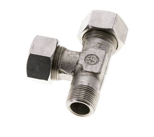 18L & M22x1.5 (con) Stainless Steel Right Angle Tee Cutting Fitting with Male Threads 315 bar ISO 8434-1