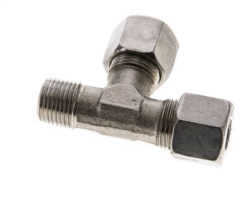 10S & M16x1.5 (con) Stainless Steel Right Angle Tee Cutting Fitting with Male Threads 630 bar ISO 8434-1