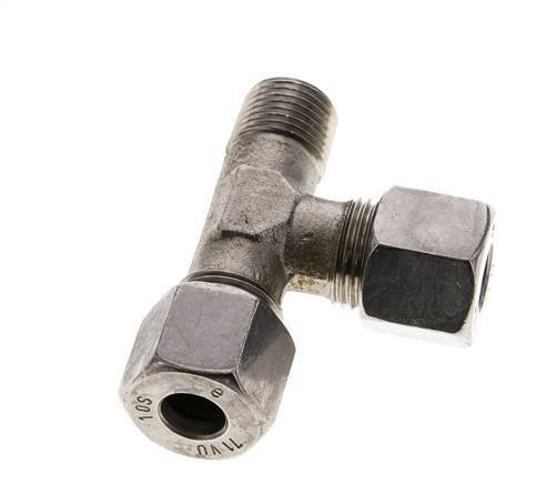 10S & M16x1.5 (con) Stainless Steel Right Angle Tee Cutting Fitting with Male Threads 630 bar ISO 8434-1