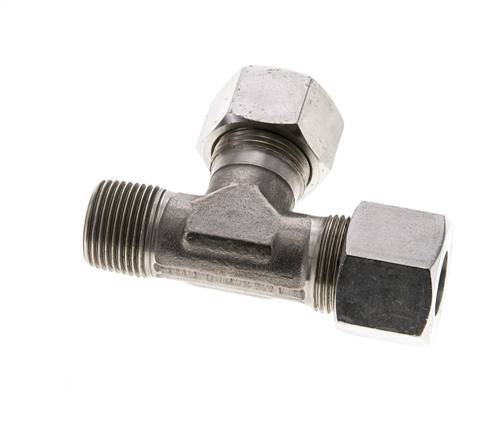 14S & M20x1.5 (con) Stainless Steel Right Angle Tee Cutting Fitting with Male Threads 630 bar ISO 8434-1