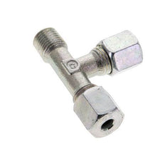 6S & R1/4'' Zink Plated Steel Right Angle Tee Cutting Fitting with Male Threads 630 bar ISO 8434-1