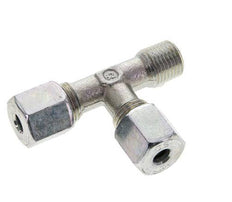 6S & R1/4'' Zink Plated Steel Right Angle Tee Cutting Fitting with Male Threads 630 bar ISO 8434-1
