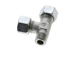 16S & R1/2'' Zink Plated Steel Right Angle Tee Cutting Fitting with Male Threads 400 bar ISO 8434-1