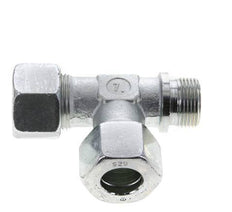 20S & G3/4'' Zink Plated Steel Right Angle Tee Cutting Fitting with Male Threads 400 bar ISO 8434-1