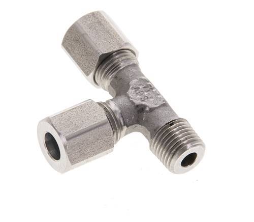 6LL & R1/8'' Stainless Steel Right Angle Tee Cutting Fitting with Male Threads 100 bar ISO 8434-1
