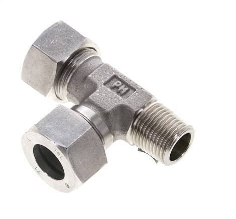 18L & R1/2'' Stainless Steel Right Angle Tee Cutting Fitting with Male Threads 315 bar ISO 8434-1