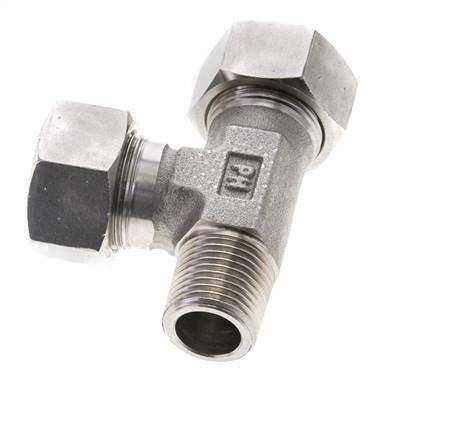 18L & R1/2'' Stainless Steel Right Angle Tee Cutting Fitting with Male Threads 315 bar ISO 8434-1