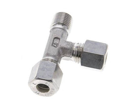 8L & R1/4'' Stainless Steel Right Angle Tee Compression Fitting with Male Threads 315 bar ISO 8434-1