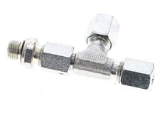 6L & M10x1 Zink Plated Steel Right Angle Tee Cutting Fitting with Male Threads 315 bar Adjustable ISO 8434-1