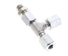 6L & M10x1 Zink Plated Steel Right Angle Tee Cutting Fitting with Male Threads 315 bar Adjustable ISO 8434-1