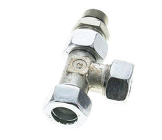 22L & M26x1.5 Zink Plated Steel Right Angle Tee Cutting Fitting with Male Threads 160 bar Adjustable ISO 8434-1