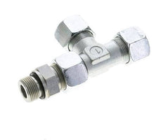 16S & M22x1.5 Zink Plated Steel Right Angle Tee Cutting Fitting with Male Threads 400 bar Adjustable ISO 8434-1