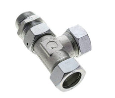 35L & G1-1/4'' Zink Plated Steel Right Angle Tee Cutting Fitting with Male Threads 160 bar Adjustable ISO 8434-1