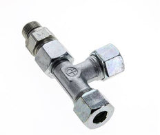 12S & G3/8'' Zink Plated Steel Right Angle Tee Cutting Fitting with Male Threads 630 bar Adjustable ISO 8434-1