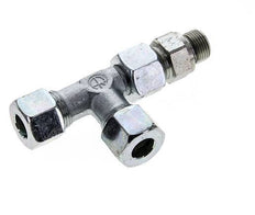12S & G3/8'' Zink Plated Steel Right Angle Tee Cutting Fitting with Male Threads 630 bar Adjustable ISO 8434-1