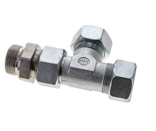 30S & G1-1/4'' Zink Plated Steel Right Angle Tee Cutting Fitting with Male Threads 400 bar Adjustable ISO 8434-1