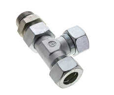 30S & G1-1/4'' Zink Plated Steel Right Angle Tee Cutting Fitting with Male Threads 400 bar Adjustable ISO 8434-1