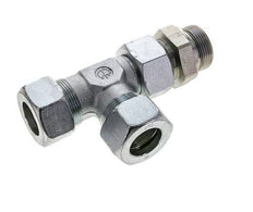 30S & G1-1/4'' Zink Plated Steel Right Angle Tee Cutting Fitting with Male Threads 400 bar Adjustable ISO 8434-1