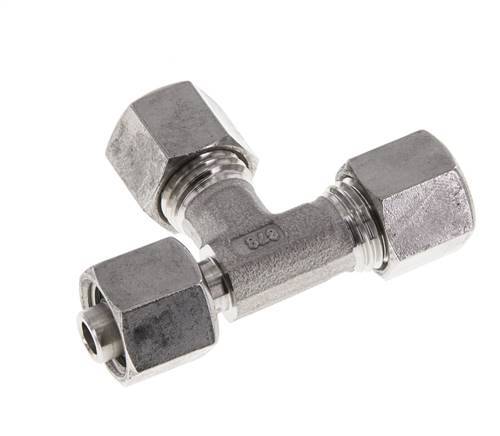 8L Stainless Steel Right Angle Tee Cutting Fitting with Swivel 315 bar Adjustable ISO 8434-1