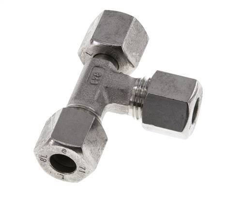8L Stainless Steel Right Angle Tee Cutting Fitting with Swivel 315 bar Adjustable ISO 8434-1