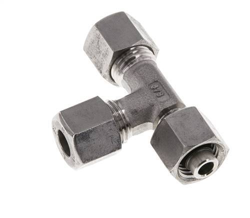 8L Stainless Steel Right Angle Tee Cutting Fitting with Swivel 315 bar Adjustable ISO 8434-1