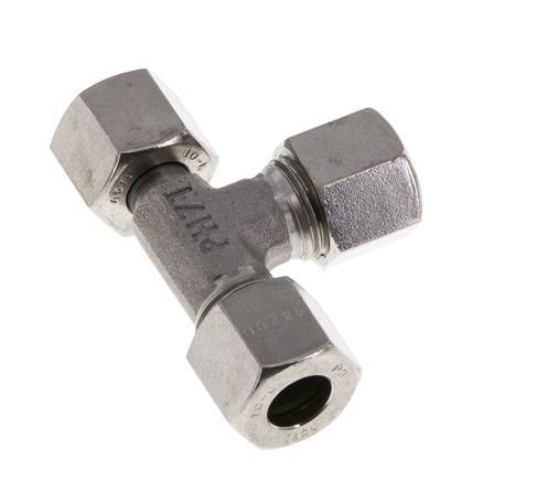 10L Stainless Steel Right Angle Tee Cutting Fitting with Swivel 315 bar Adjustable ISO 8434-1