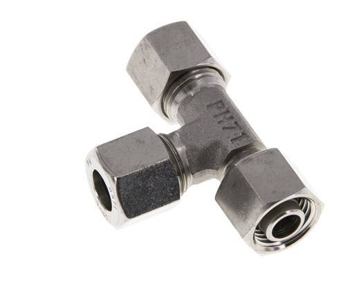 10L Stainless Steel Right Angle Tee Cutting Fitting with Swivel 315 bar Adjustable ISO 8434-1