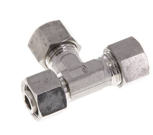 12L Stainless Steel Right Angle Tee Cutting Fitting with Swivel 315 bar Adjustable ISO 8434-1