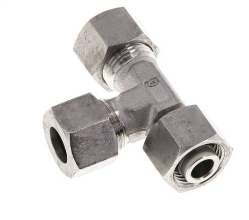 12L Stainless Steel Right Angle Tee Cutting Fitting with Swivel 315 bar Adjustable ISO 8434-1