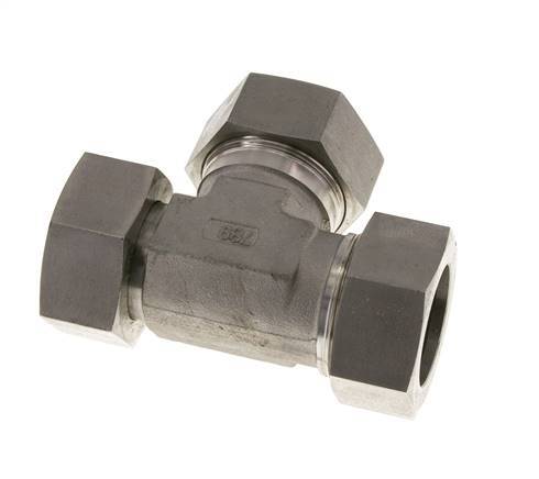 35L Stainless Steel Right Angle Tee Cutting Fitting with Swivel 160 bar Adjustable ISO 8434-1