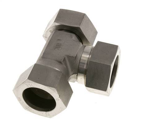 35L Stainless Steel Right Angle Tee Cutting Fitting with Swivel 160 bar Adjustable ISO 8434-1
