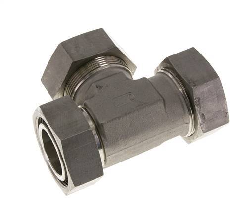 42L Stainless Steel Right Angle Tee Cutting Fitting with Swivel 160 bar Adjustable ISO 8434-1