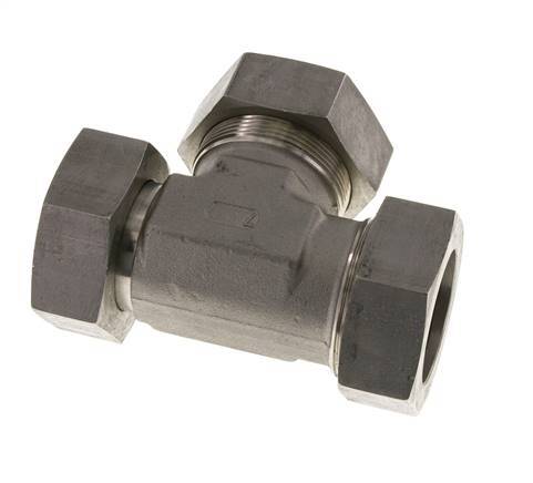 42L Stainless Steel Right Angle Tee Cutting Fitting with Swivel 160 bar Adjustable ISO 8434-1