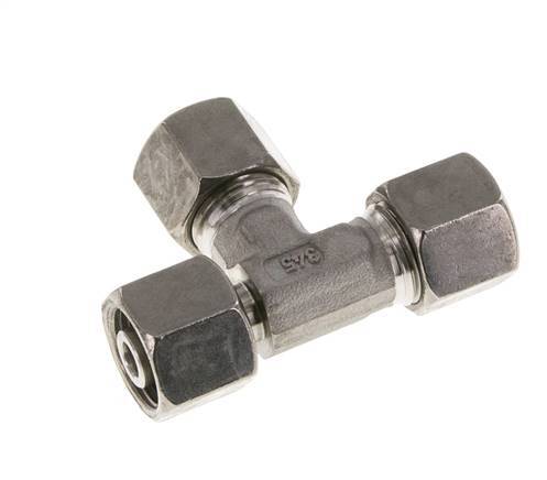 10S Stainless Steel Right Angle Tee Cutting Fitting with Swivel 630 bar Adjustable ISO 8434-1