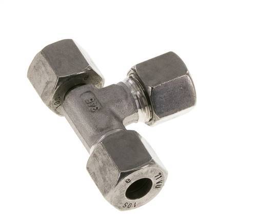 10S Stainless Steel Right Angle Tee Cutting Fitting with Swivel 630 bar Adjustable ISO 8434-1