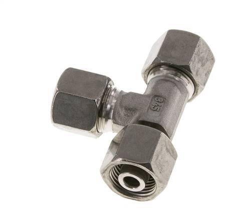 10S Stainless Steel Right Angle Tee Cutting Fitting with Swivel 630 bar Adjustable ISO 8434-1