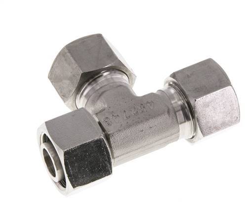 20S Stainless Steel Right Angle Tee Cutting Fitting with Swivel 400 bar Adjustable ISO 8434-1