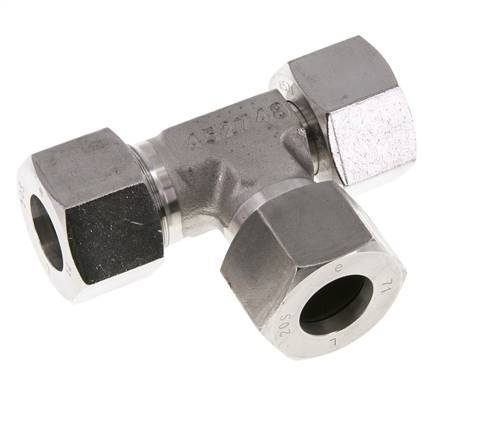20S Stainless Steel Right Angle Tee Cutting Fitting with Swivel 400 bar Adjustable ISO 8434-1
