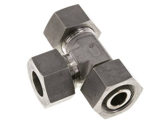 25S Stainless Steel Right Angle Tee Cutting Fitting with Swivel 400 bar Adjustable ISO 8434-1